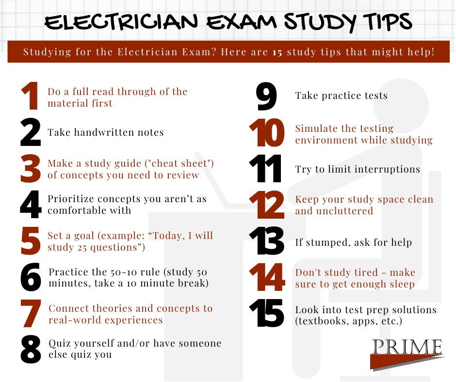 15 Tips For Studying For The Journeyman Electrician s Exam Prime Electrical