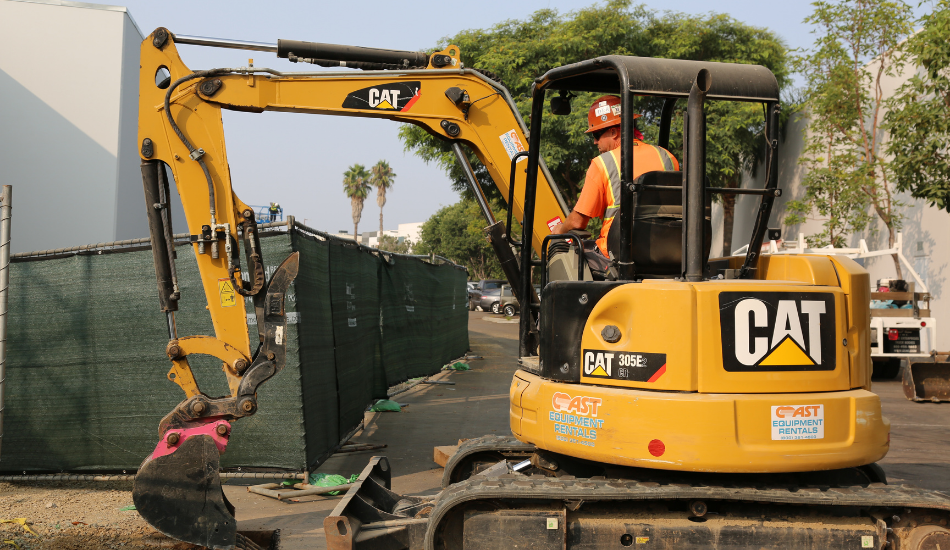 Underground Department Operating Excavator CAT