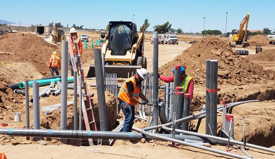 Underground Department Laying Conduit